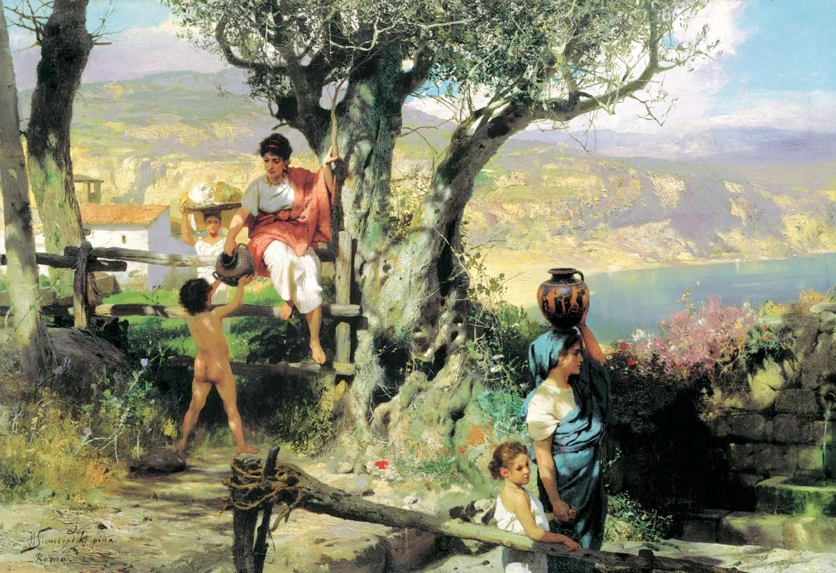 Рим. Деревня. За водой (Rome. Village. For water), 1880