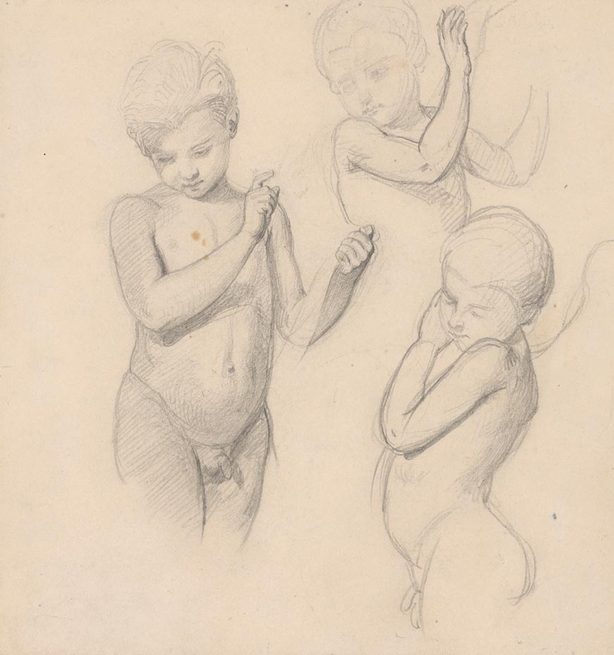 Sketches of angels for the painting ‘The Immaculate Conception’ (Эскизы ангелов для картины «Непорочное зачатие»), 1864