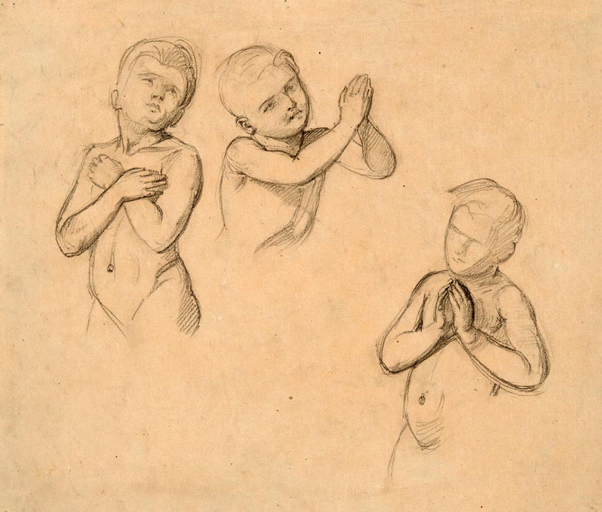 Nude studies of boys for the figures of angels in the painting ‘The Immaculate Conception of the Blessed Virgin Mary’ (Этюды обнаженных мальчиков для фигур ангелов на картине «Непорочное зачатие Пресвятой Девы Марии»), 1864