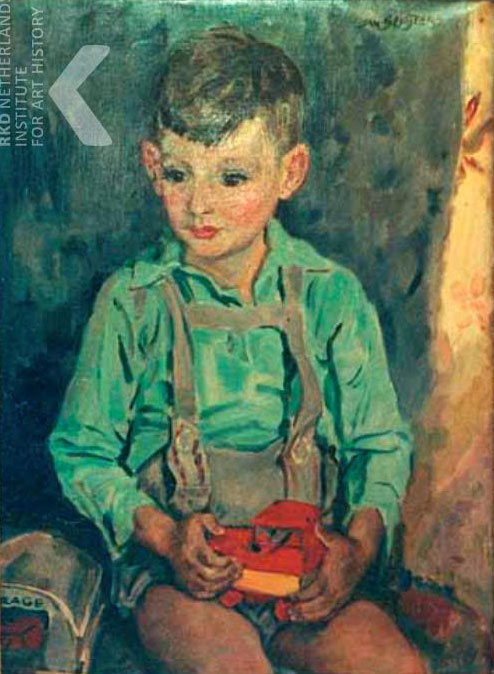 Zittend jongetje met speelgoed (Сидящий мальчик с игрушкой), 1948