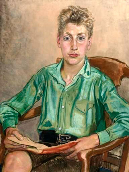 A young boy seated in a chair (Мальчик, сидящий в кресле), 1930-1940