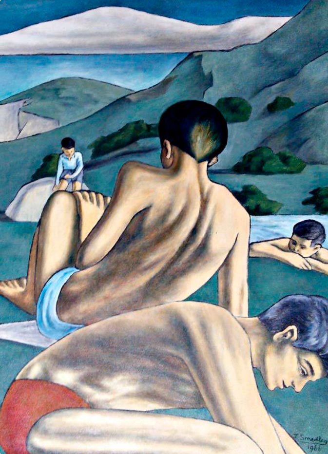 Boys Bathing in Landshaft (Купающиеся мальчики в пейзаже), 1966