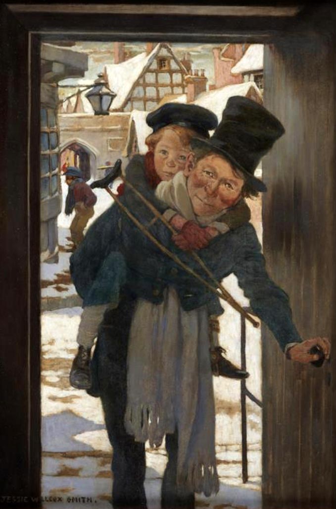 «Tiny Tim and Bob Cratchit on Christmas Day / Крошка Тим и Боб Крэтчит в Рождество», 1910 vol.48 #6