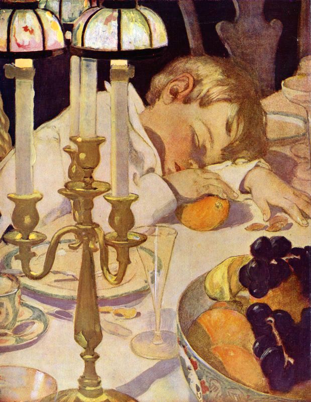 «Robin Put His Head Down on His Arm and Shut His Eyes / Робин опустил голову на руки и закрыл глаза»