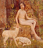 Junge mit Schafen (Мальчик с овечками), 1903