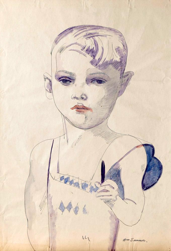 Marvin Holding Pencil (Марвин с карандашом), c.1932