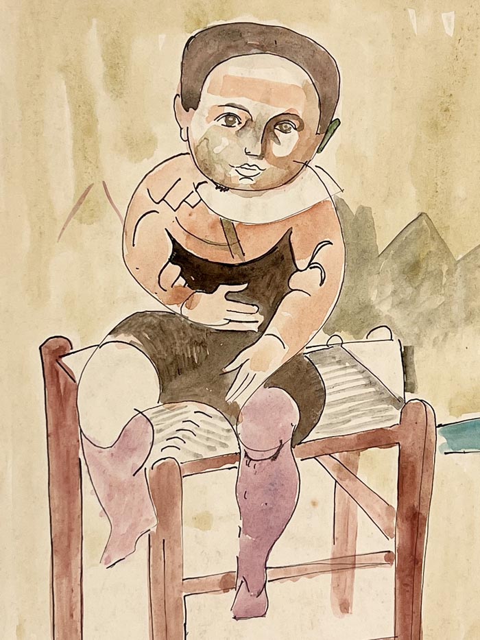 Portrait of a boy seated on stool (Портрет мальчика, сидящего на стуле)