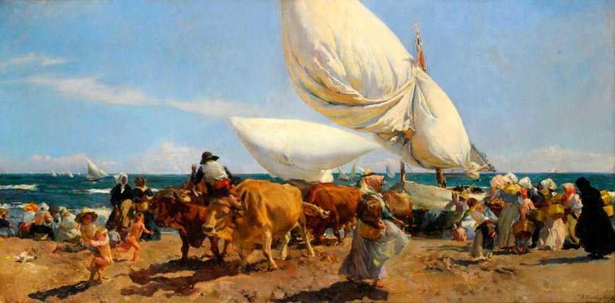 La vuelta de la pesca (Возвращение с рыбалки), 1898