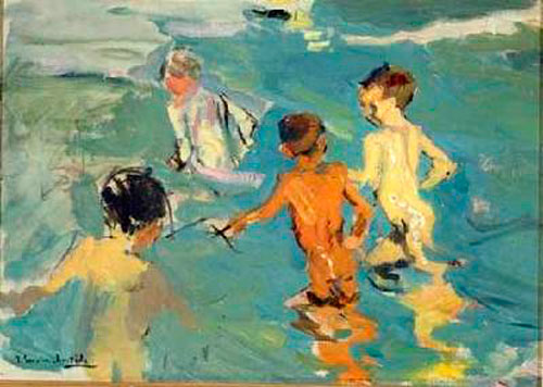 Niños en el baño, Valencia (Купающиеся дети, Валенсия), c.1904