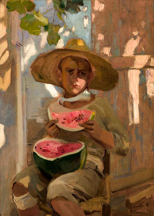 Chico comiendo sandia (Мальчик, поедающий арбуз), 1920