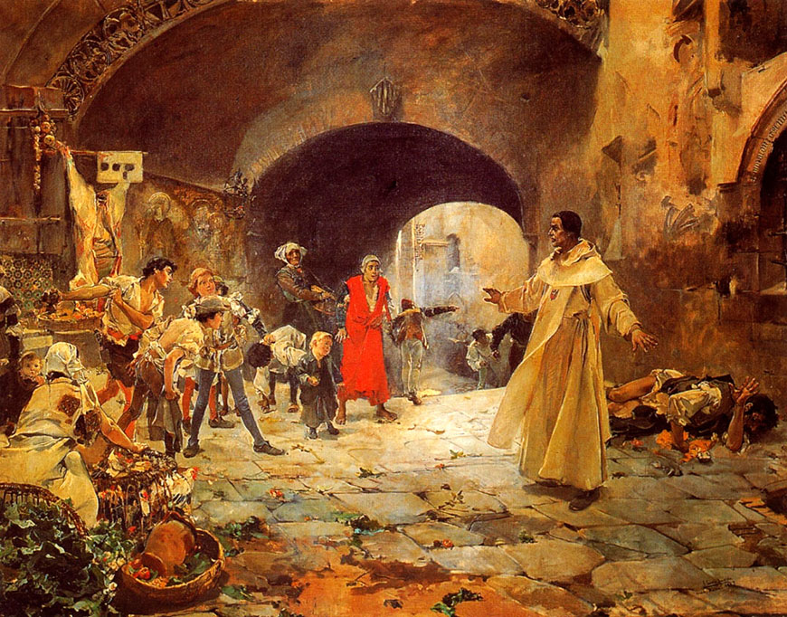 Father Jofré Protecting a Madman (Отец Жофре защищает сумашедшего), 1887