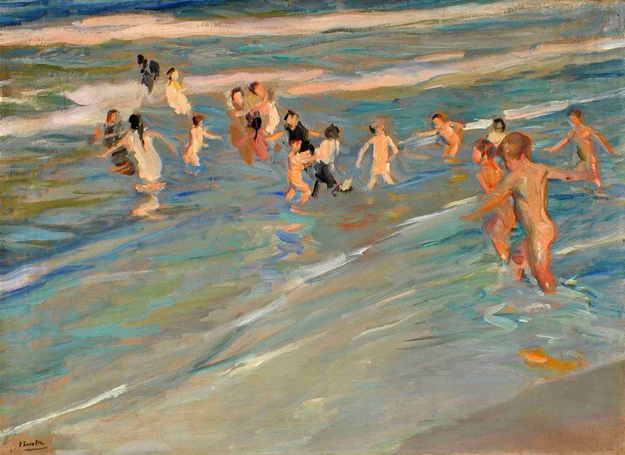 Niños jugando en la playa, Valencia (Дети, играющие на пляже. Валенсия), 1910