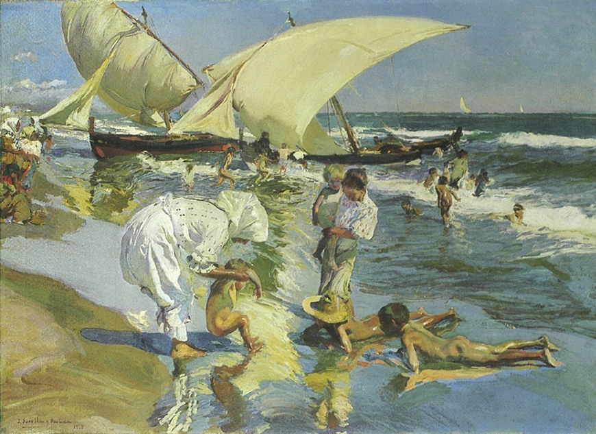 Spain Beach next to Valencia at the morning (Побережье Испании близ Валенсии утром), 1908