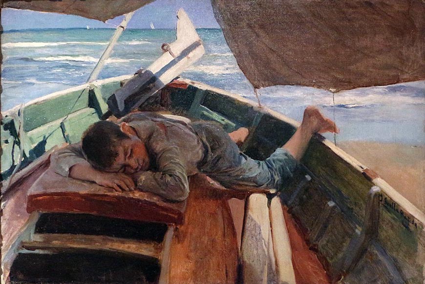 Siesta en el barco (Сиеста на лодке), 1896