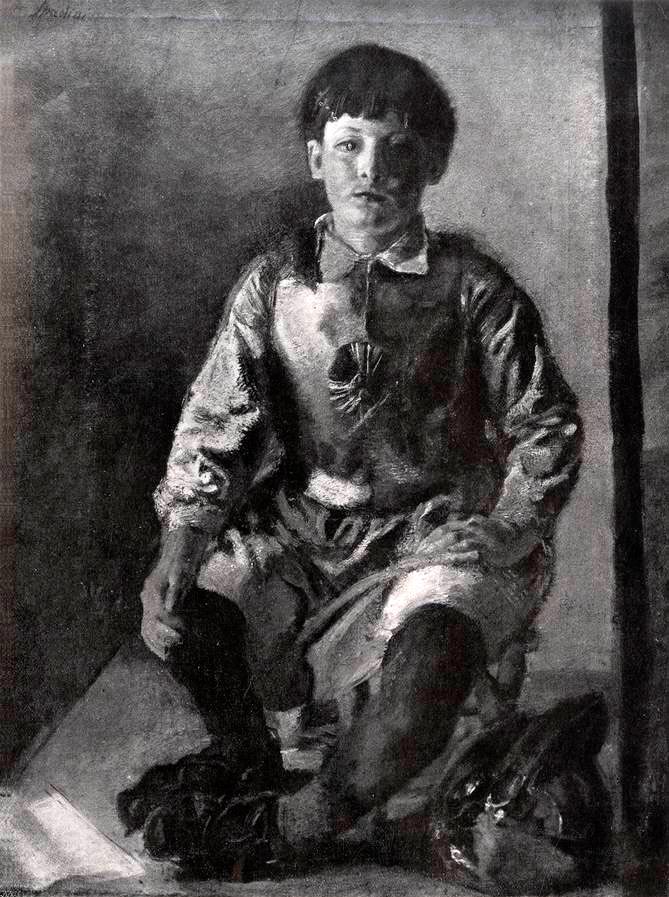 Ragazzo / Mimmo con corazza (Мальчик / Миммо в доспехах), 1920