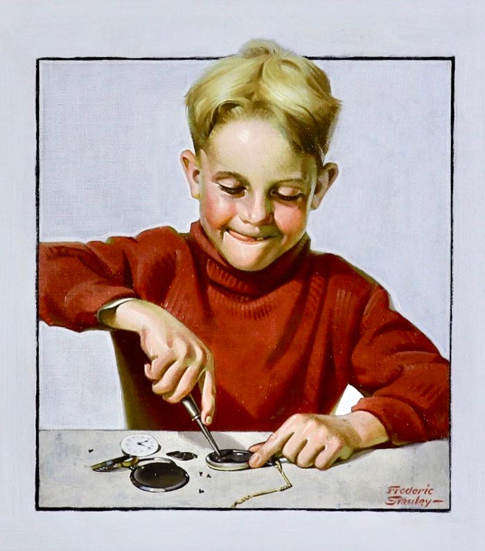 Boy repairing watch (Мальчик, чинящий часы)