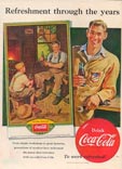 Refreshment trought the year (Освежение круглый год); рекламный плакат/advertising poster; COCA-COLA