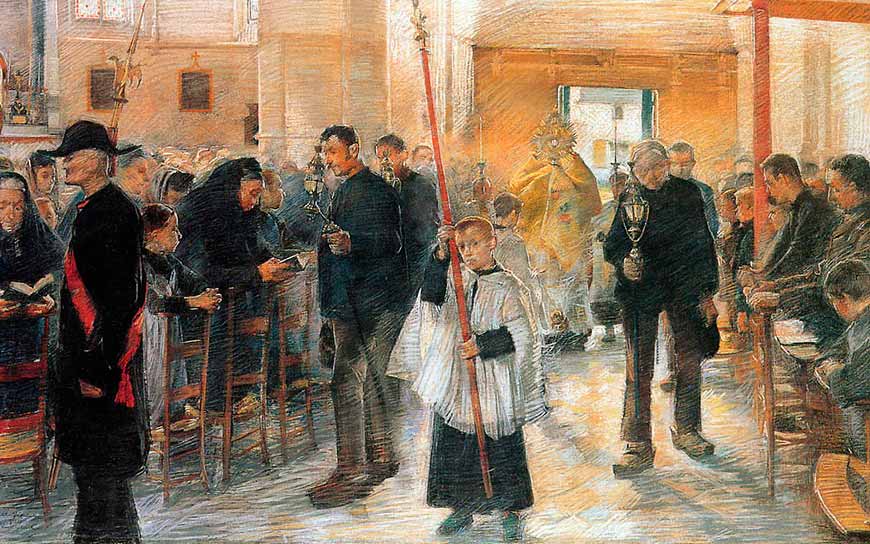 Procession in church Sun (Процессия в церкви Солнца)