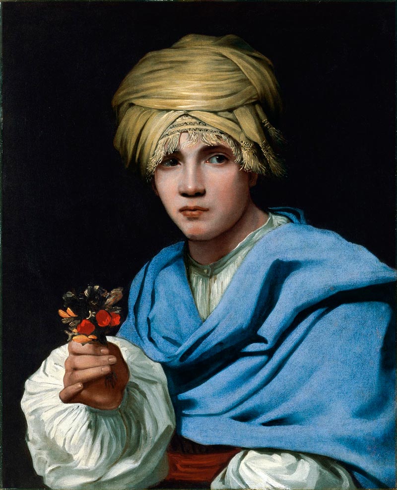 Boy in a Turban holding a nosegay (Мальчик в тюрбане с букетиком), 1656-1658