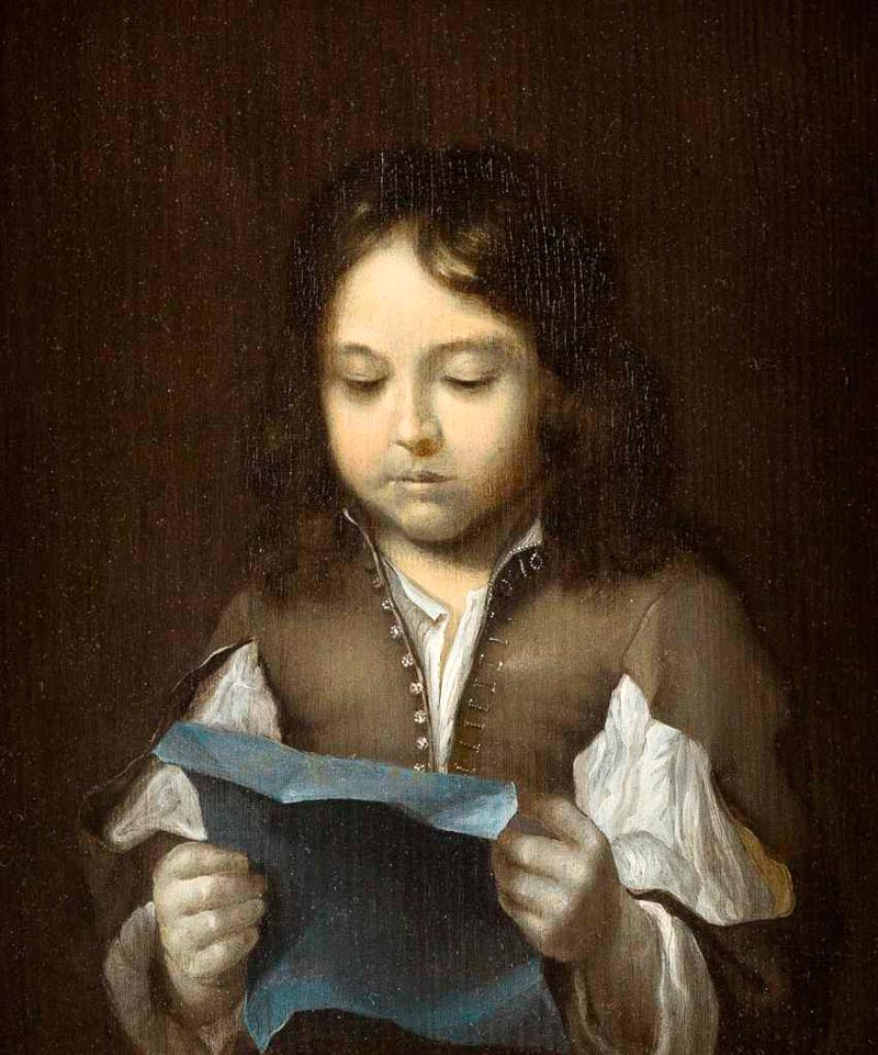 Portrait of a letter-reading young boy (Портрет читающего письмо мальчика)