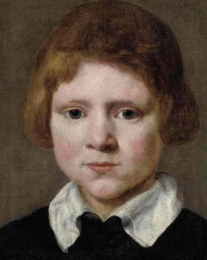 Portrait of a young boy, bust-length, in black (Бюстовый портрет мальчика в чёрном)