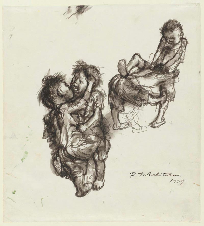 Четыре дерущихся ребенка (Four Fighting Children), 1939