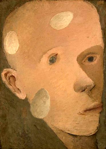 Голова мальчика с плавающими яйцами (Head of a young boy with floating eggs)