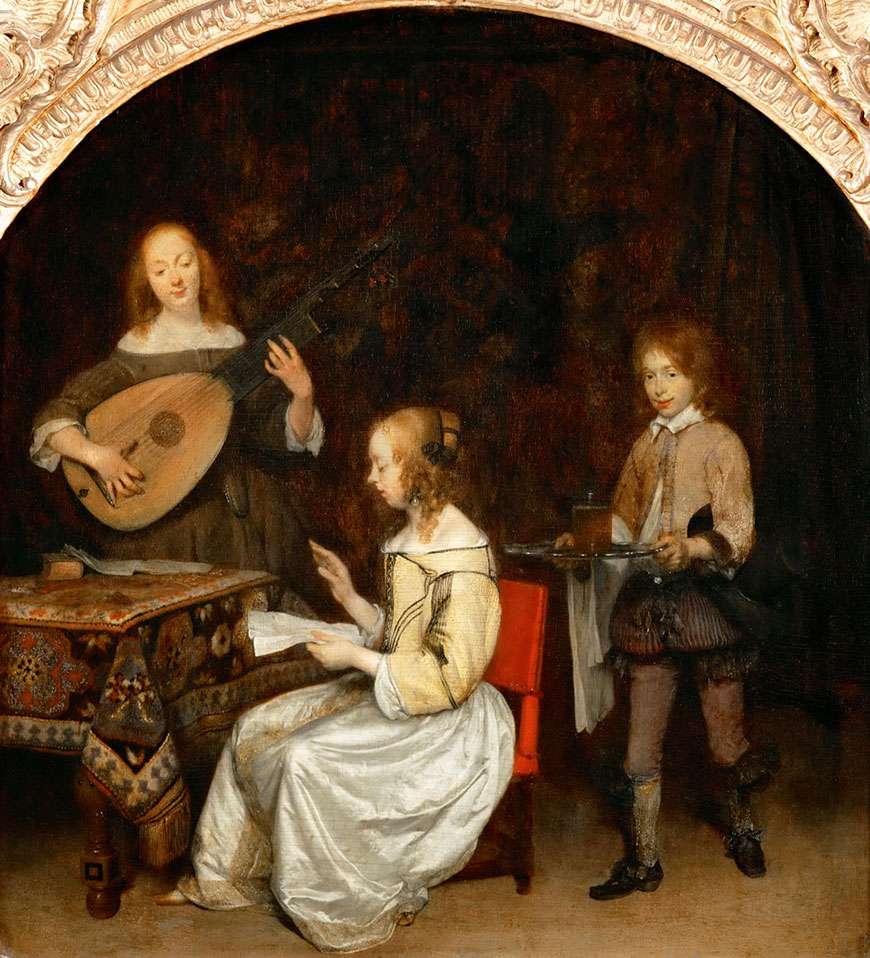 Concert, Singer and Theorbo Player (Концерт, певица и играющяя на теорбе), c.1657