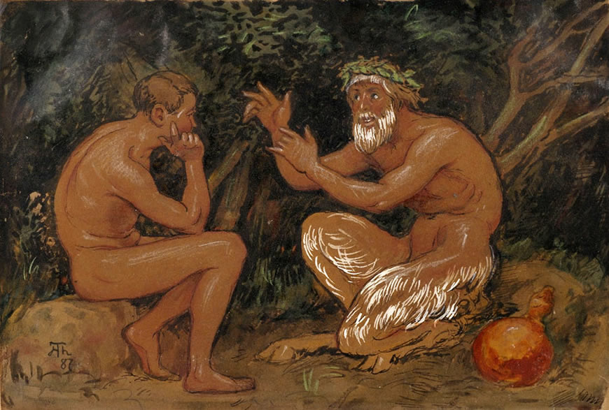 Faun und Jüngling (Фавн и юноша), 1887