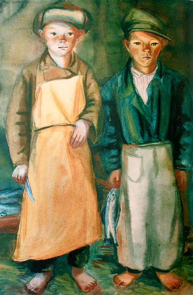 Мальчики / с уловом (Boys / with catch), 1932