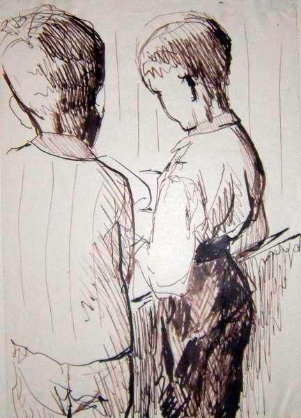 Jungen am Fenster (Мальчики у окна), 1947