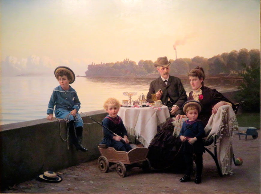 The George R. Rich Family Having Afternoon Coffee at the Villa Quisisana (Семья Джорджа Р. Рича, на послеобеденном кофе на вилле Quisisana), 1885