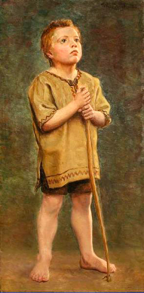 Boy with a bow, study for 'Ansgar christening the Danes' (Мальчик с луком, эскиз к картине 'Ансгар, крестящий датчан')