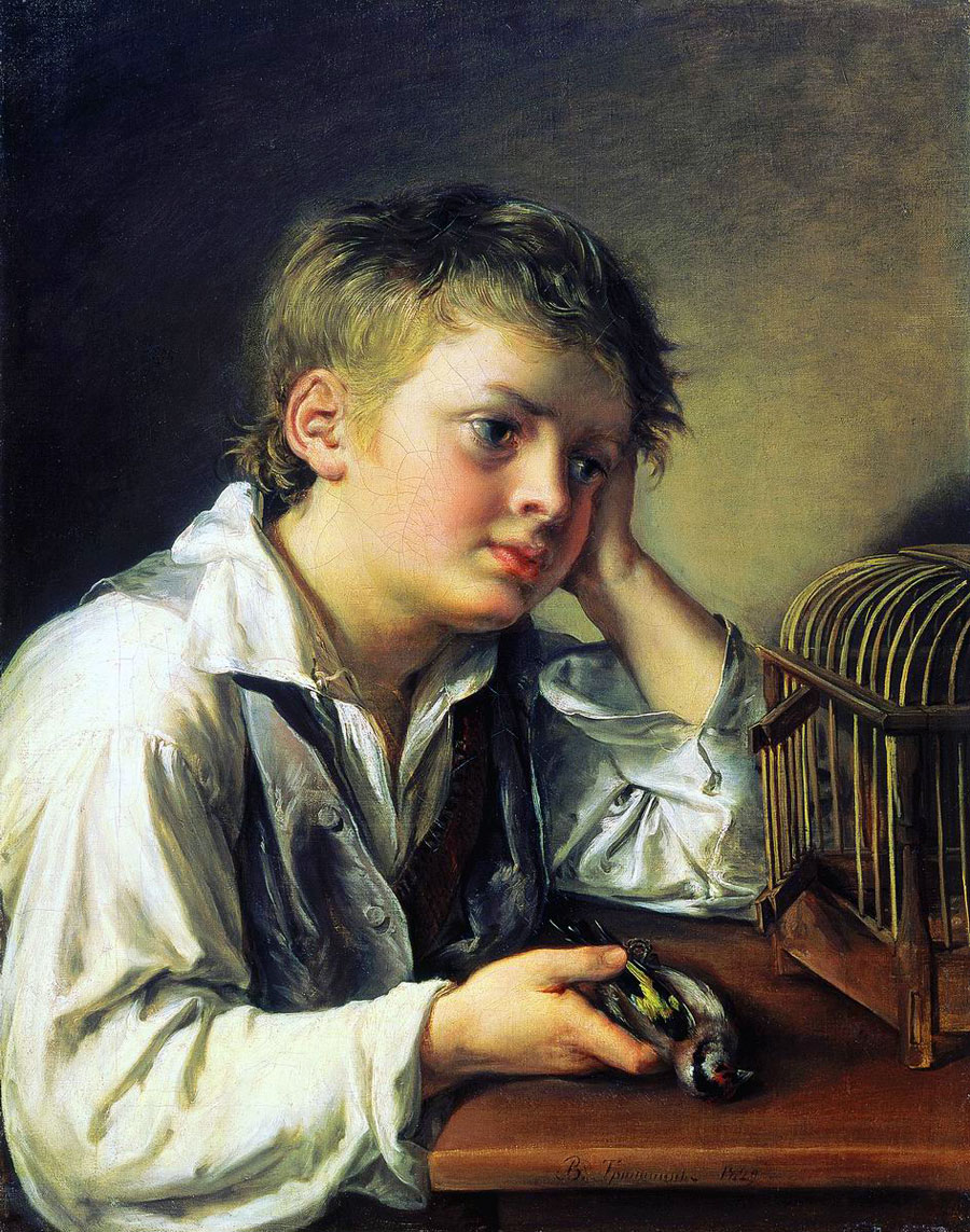 Maльчик с мёртвым щеглом (The boy yearns for a dead bird), 1829