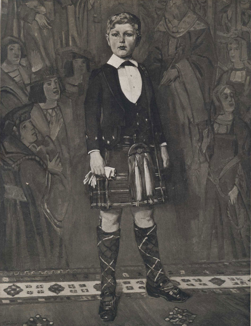 Schottenjunge im roten Kilt (Шотландский мальчик в красном килте), 1894