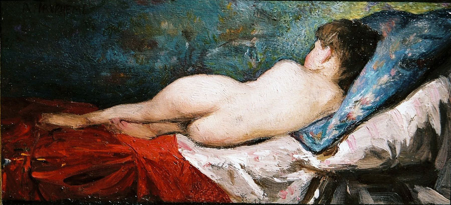 A Nude of a Boy Reclining (Обнажённый лежащий мальчик), c.1870