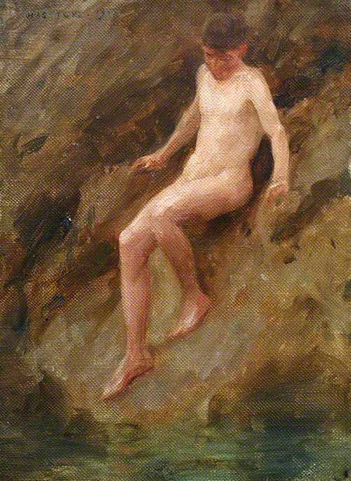 Nude Boy on a Rock (Голый мальчик на скалах), 1900s