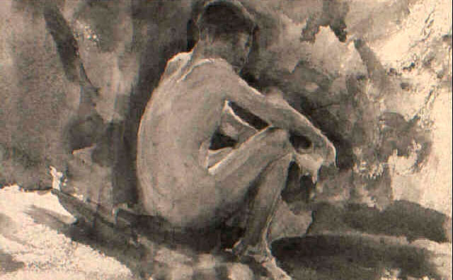 Young boy on a rock (Мальчик на скале), 1909