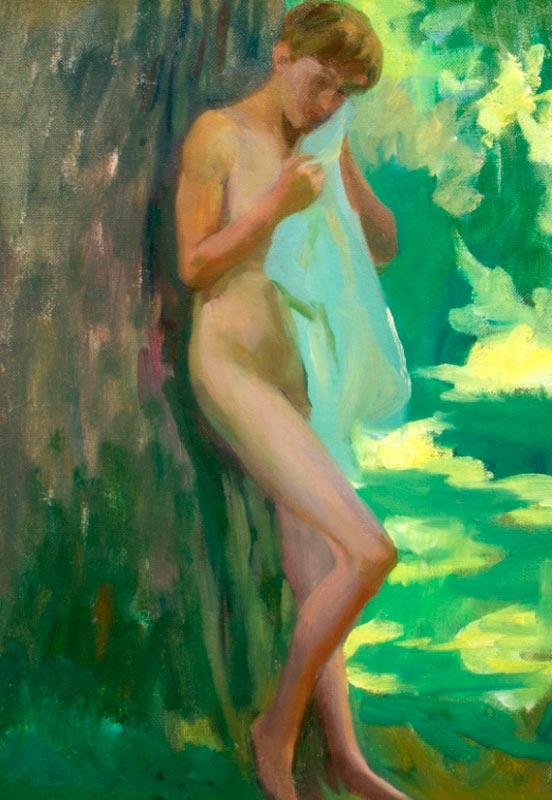 Nude boy in the forest (Нагой мальчик в лесу)