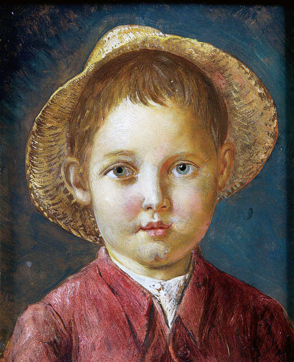 Young Boy in Straw Hat, c. 1890