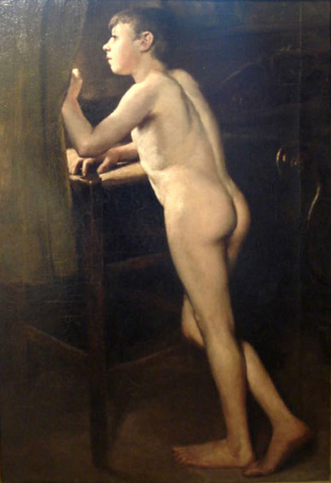 Nude Boy Standing at the Window (Нагой мальчик, стоящий у окна), late XIX