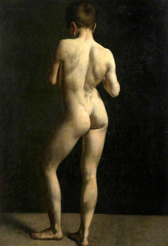 Male nude from behind (Обнажённый мужчина со спины), c.1840