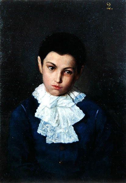 Portrait of a boy with lace collar (Портрет мальчика в кружевном воротнике), XIX