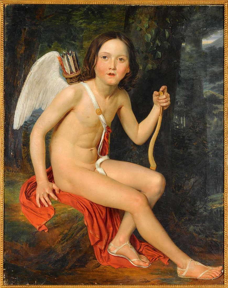 Cupid seated in a forest landscape (Амур, сидящий на фоне лесного пейзажа), 1800-1825