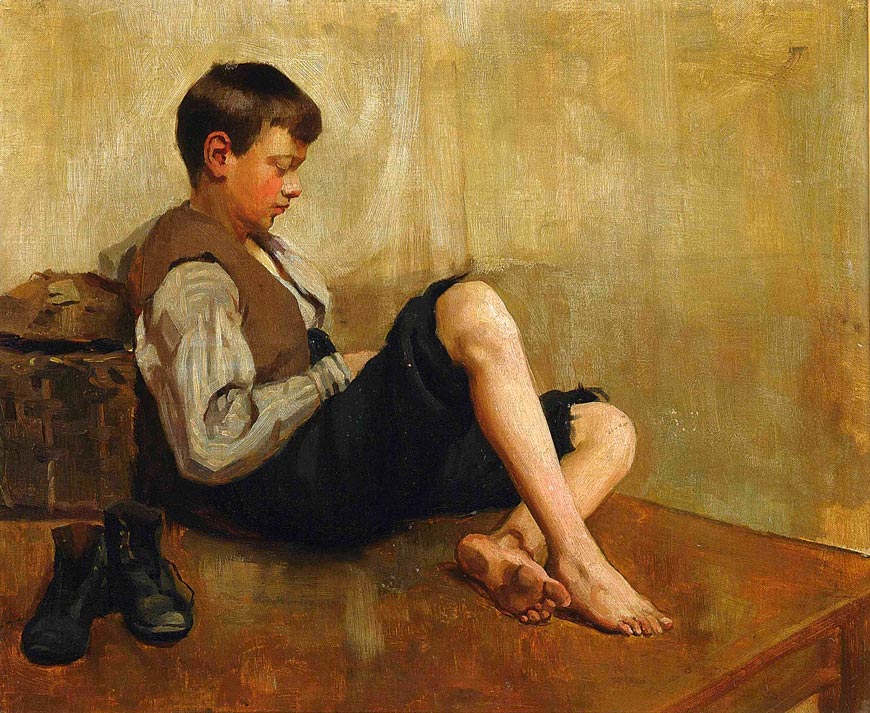 A boy resting (Отдыхающий мальчик), c.1910