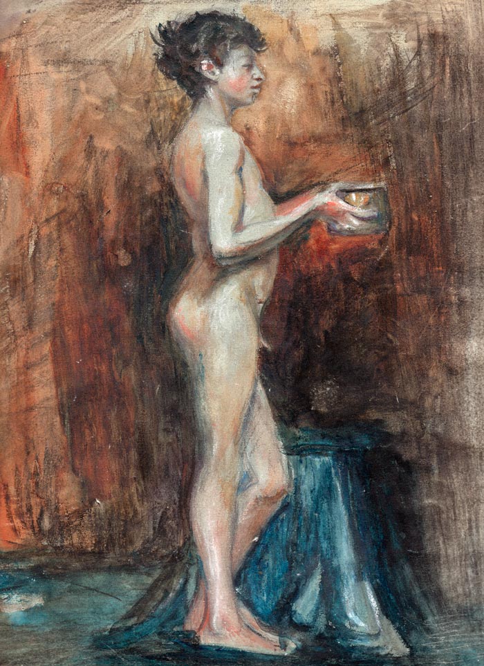 Orientilist nude Ephebos (Восточный обнаженный Эфеб), XIX