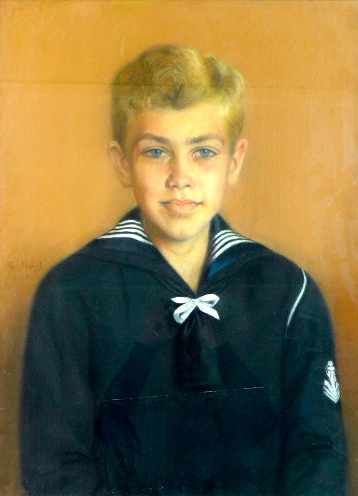 [Portrait of a boy in naval uniform / Портрет мальчика в морской форме], XX