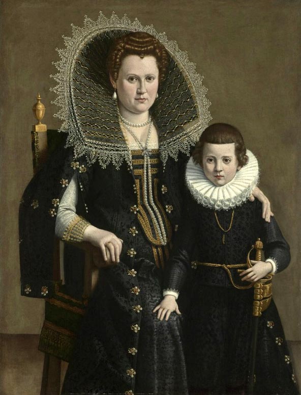 Portrait d'une femme avec un enfant (Портрет женщины с ребенком), XVII