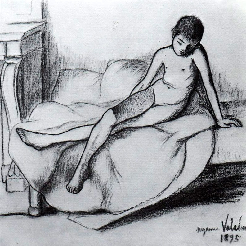 Utrillo Nude Sitting on a Couch (Обнажённый Утрилло, сидящий на диване), 1895 