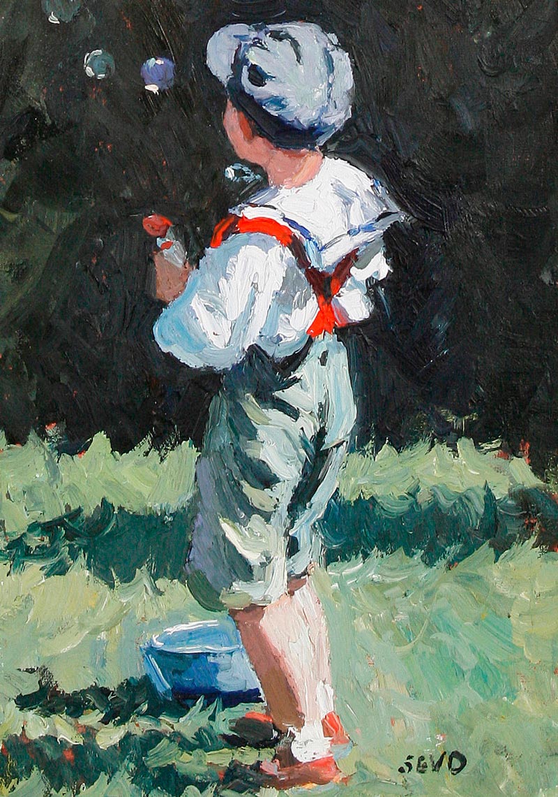 Boy with bubbles (Мальчик с пузырями)